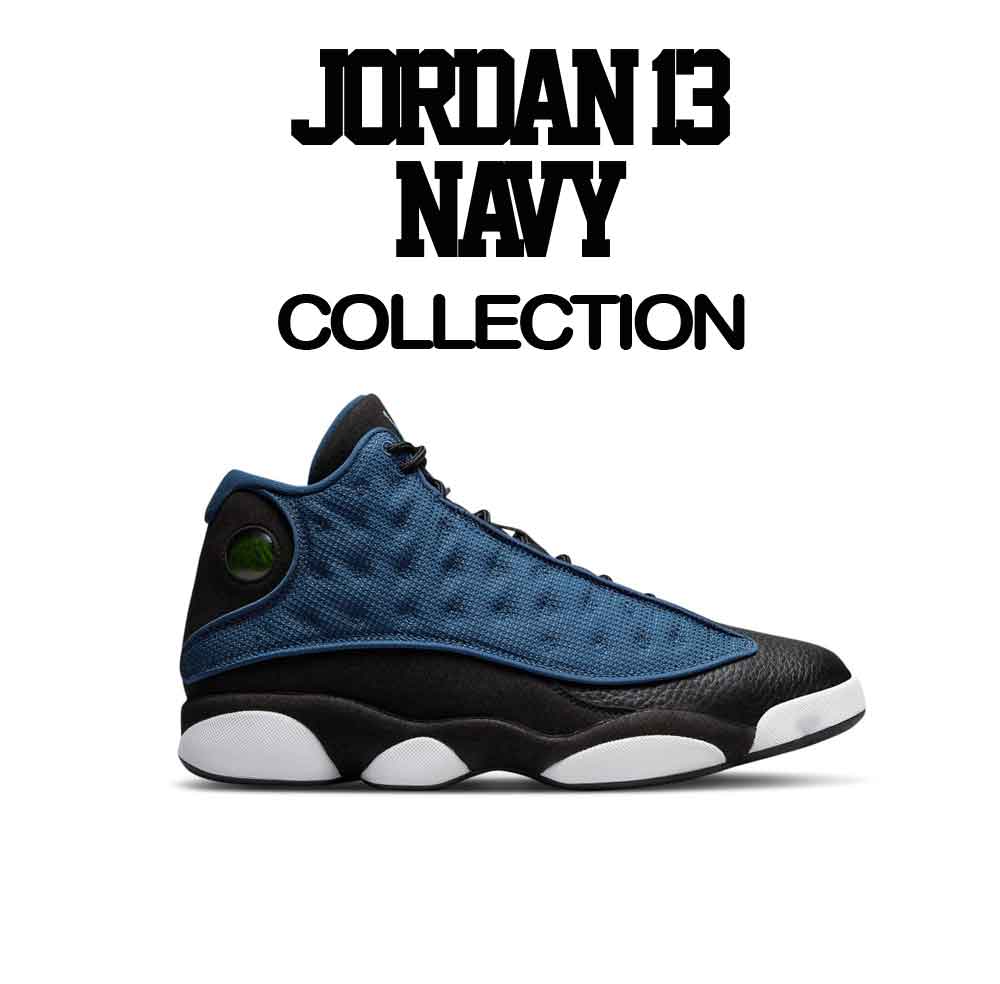 Jordan 13 Navy Sneaker Tees And T-shirts