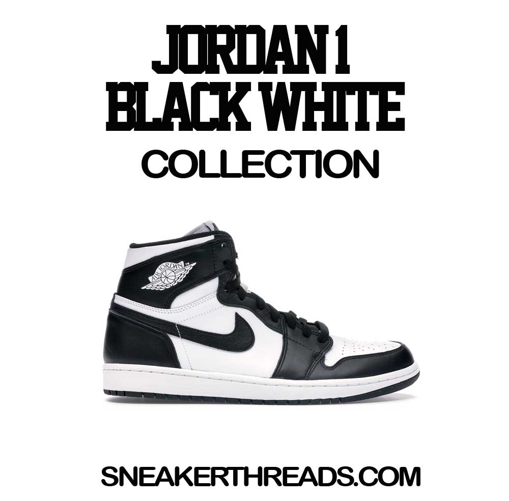 Jordan 1 Black White Panda Sneaker Tees & T-Shirts