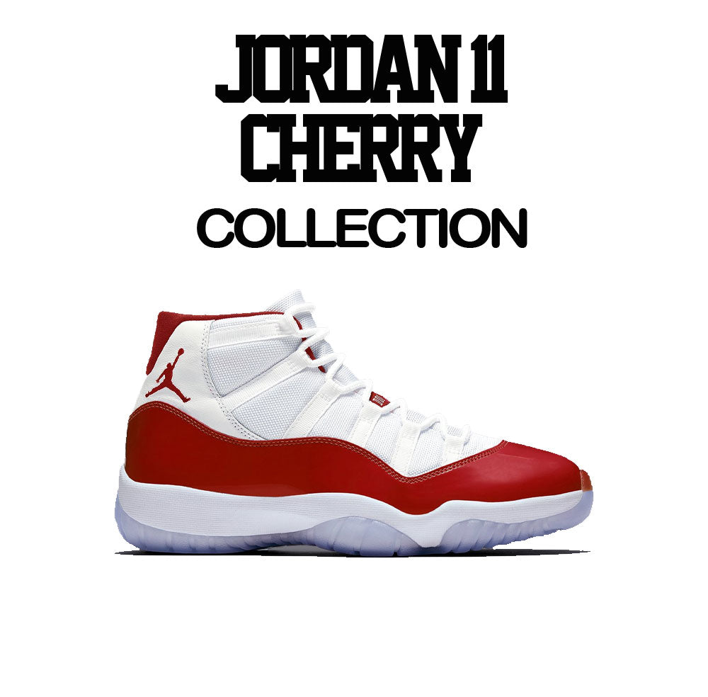 Jordan 11 Cherry Sneaker Tees And Matching T-shirts