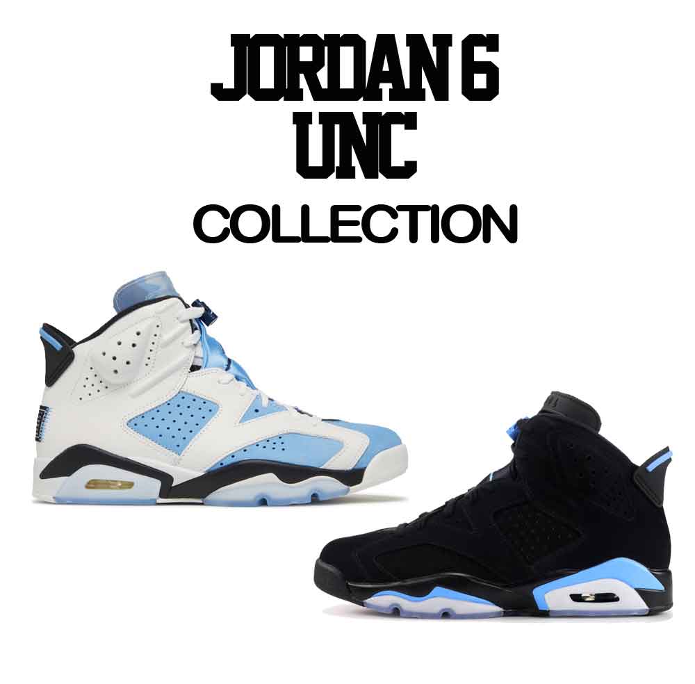Jordan 6 University Blue Sneaker Tees And Matching T-shirts