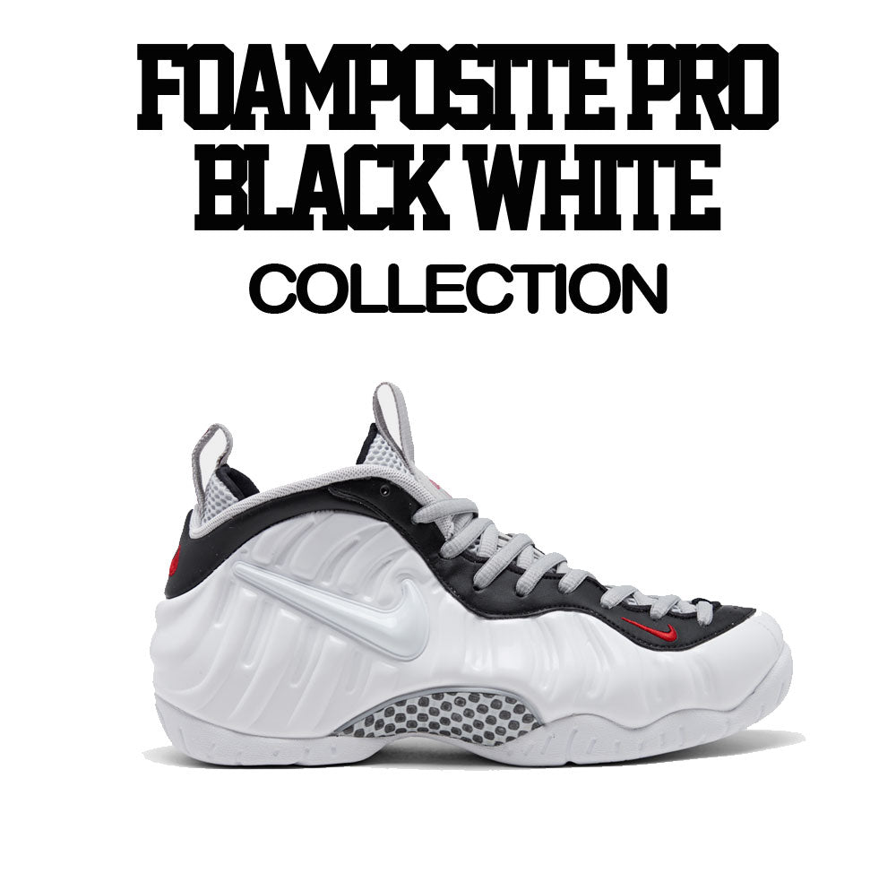 Foamposite Pro Black White Shirts