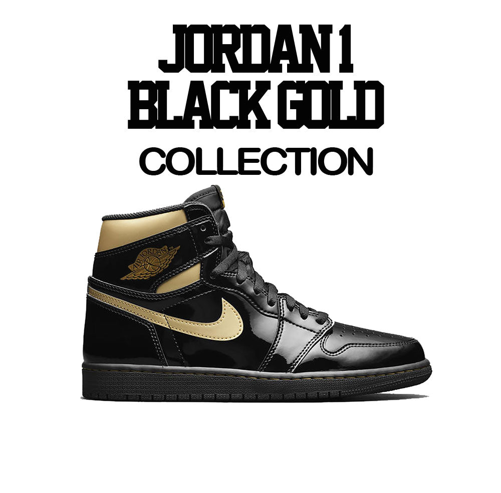 Jordan 1 Black Metallic Gold Shirts