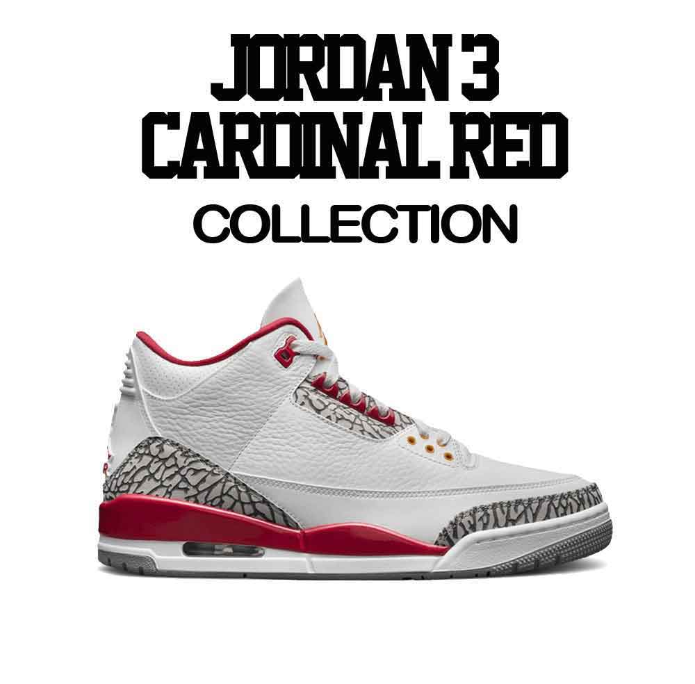 Jordan 3 Cardinal Red Sneaker Tees And Matching T-shirts