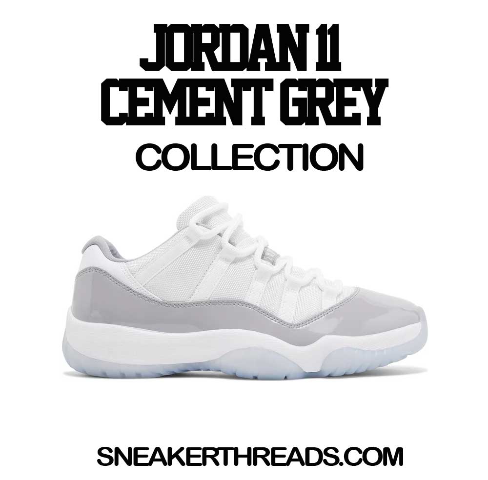 Jordan 11 Cement Grey Sneaker Tees & T-Shirts