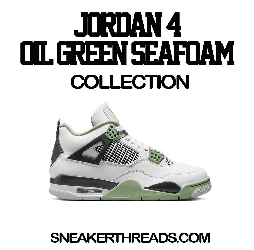 Jordan 4 Oil Green Seafoam Sneaker Tees & T-Shirts