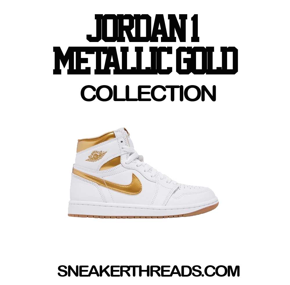 Jordan 1 OG White metallic gold Sneaker T-shirts & Tees