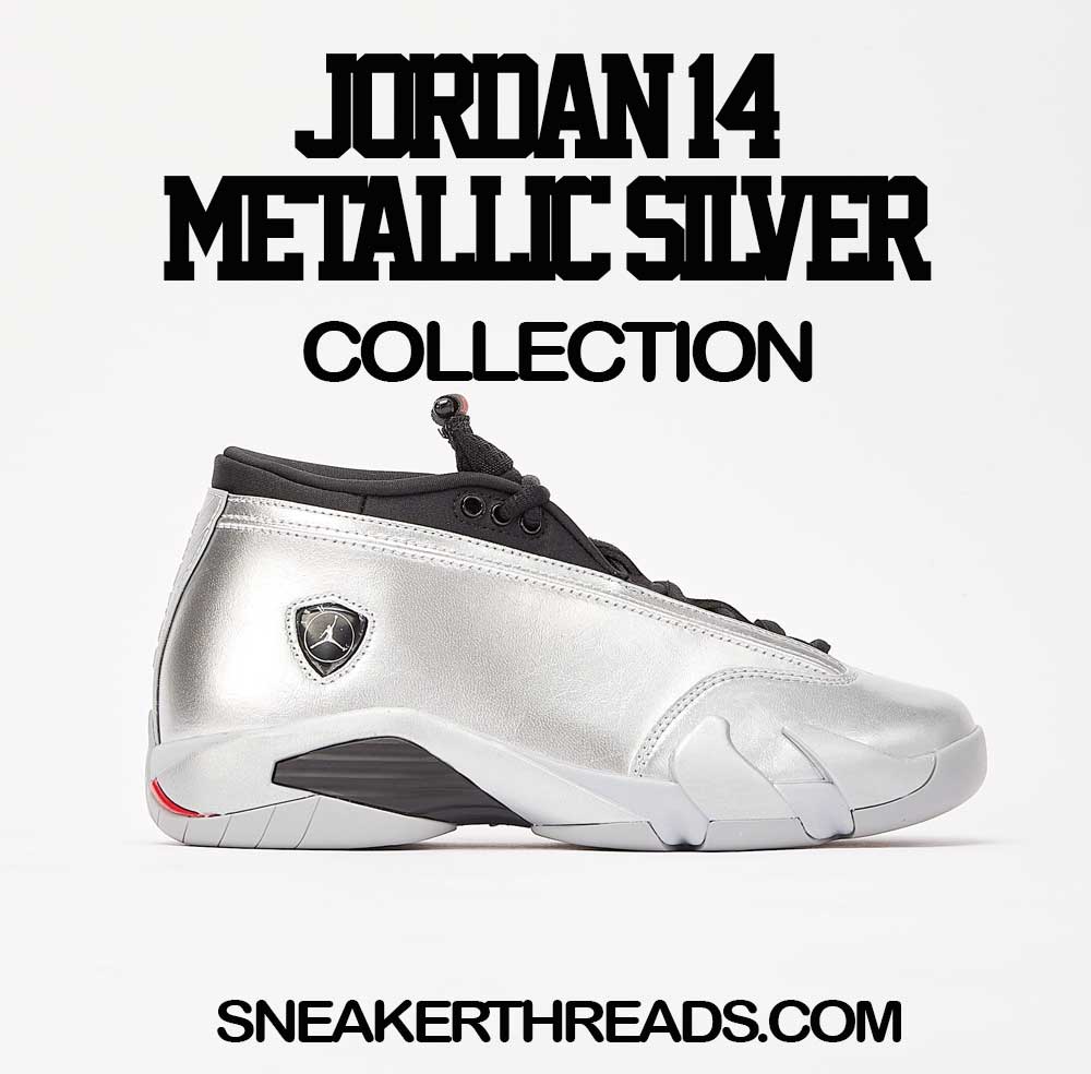 Retro 14 Metallic Silver Sneaker Tees & T-Shirts