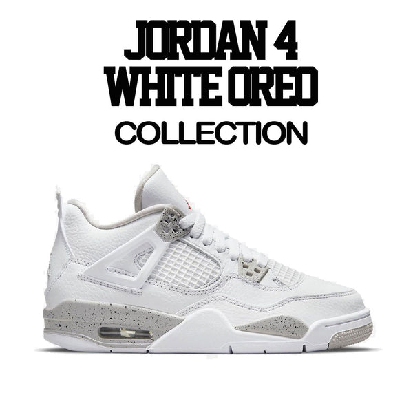 Jordan 4 white oreo sneaker tees match retro 4s tech grey shirts match