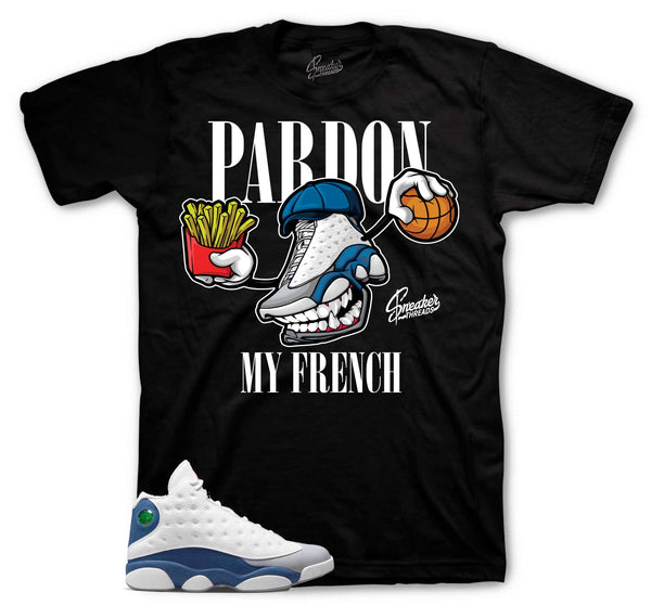 Rap T-Shirt Match Jordan 13 French Blue