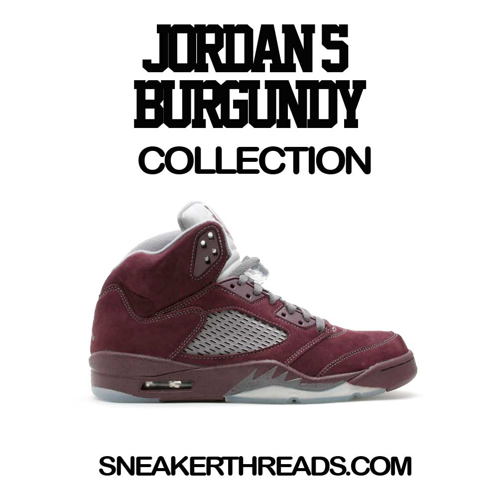 Jordan 5 Burgundy Sneaker T-shirts & Tees