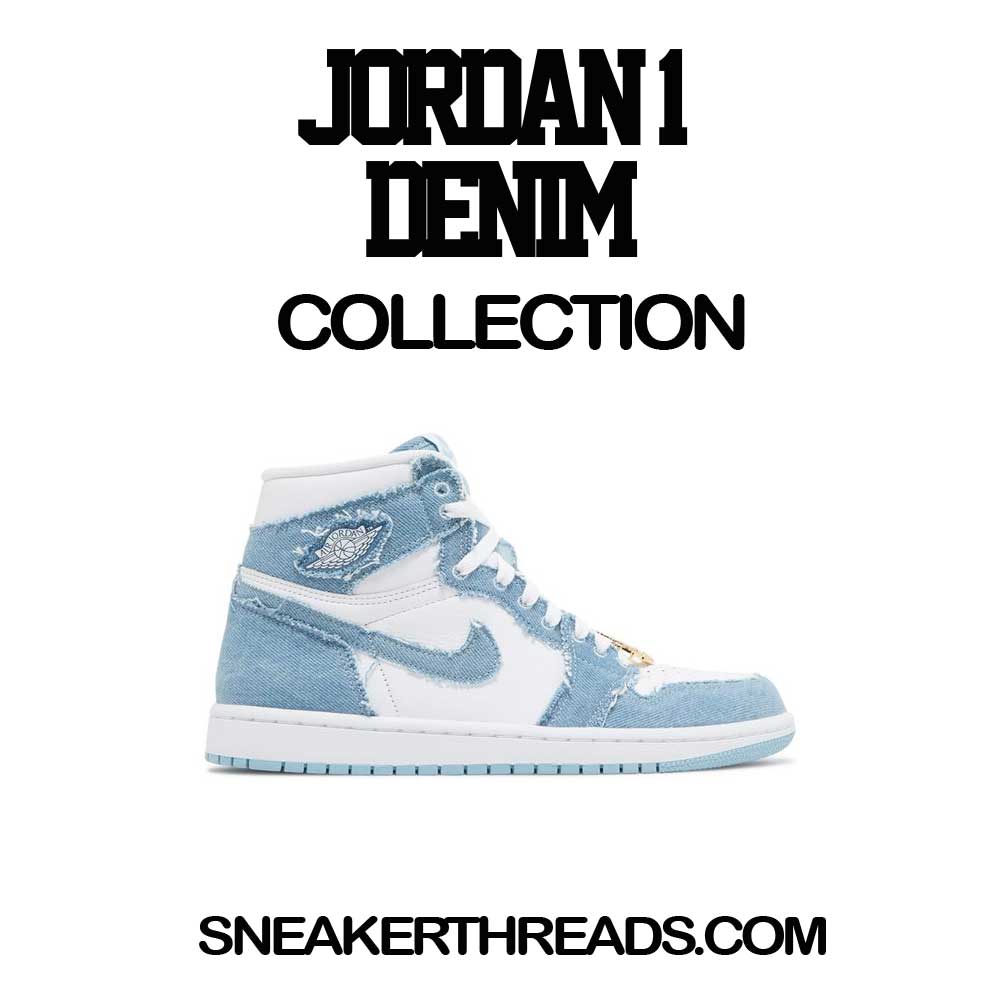 Jordan 1 Denim Sneaker Tees And Matching T-shirts