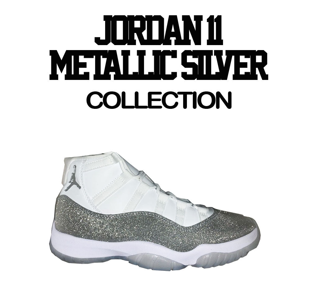Jordan 11 Metallic Silver Shirts
