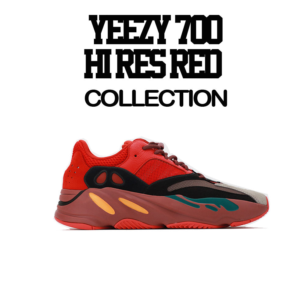 Yeezy 700 Hi Res Red Sneaker Tees And Matching T-shirts