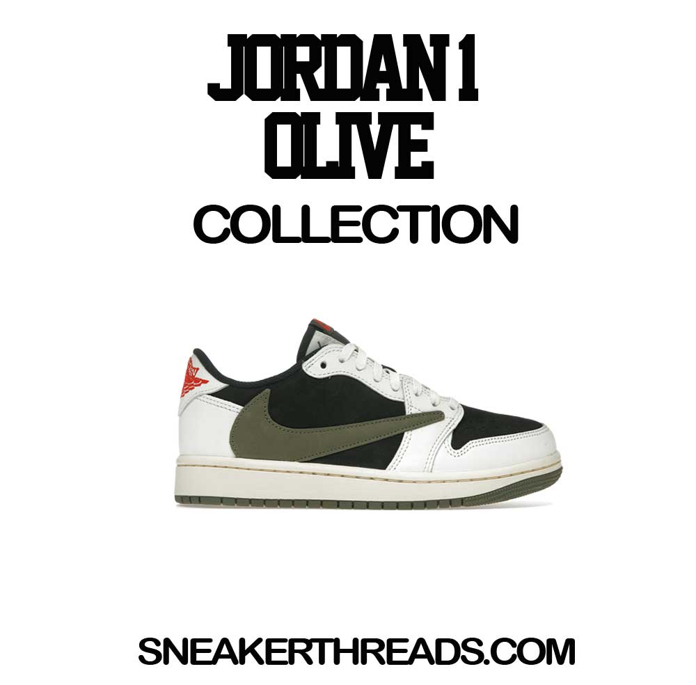 Jordan 1 Olive Travis Scott Tees & Outfits Match Sneaker