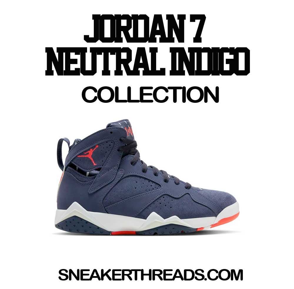 Jordan 7 Neutral Indigo & Bright Crimson Sneaker Tees & T-Shirts