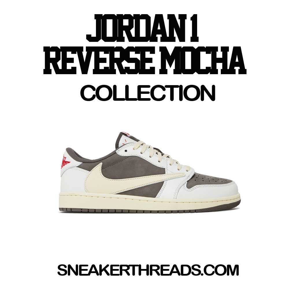 Jordan 1 Reverse Mocha Travis Scott Sneaker Tees