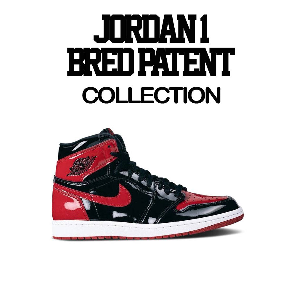 Jordan 1 Bred Patent Leather Shirts