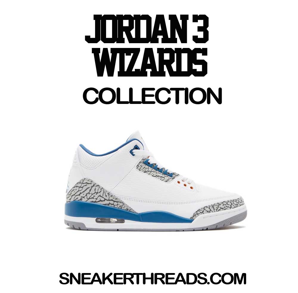 Jordan 3 Wizards True Blue Copper Sneaker Tees & Outfits
