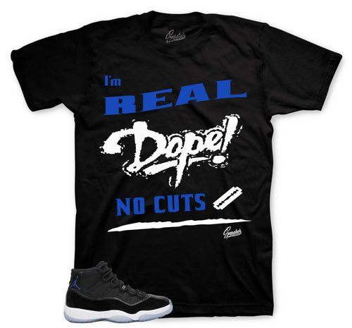 No Cuts Graphic T-Shirt | Jordan 11 Varsity Royal Space Jams
