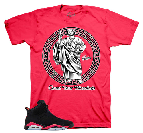 Retro 6 Infrared San Judas Shirt