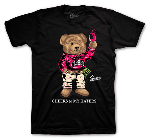 Retro 1 Travis Scott Tropical Pink Cheers Bear Shirt
