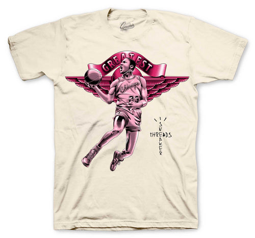 Retro 1 Travis Scott Shy Pink Greatest Shirt