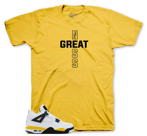 Retro 4 Tour Yellow Greatness Cross Shirt