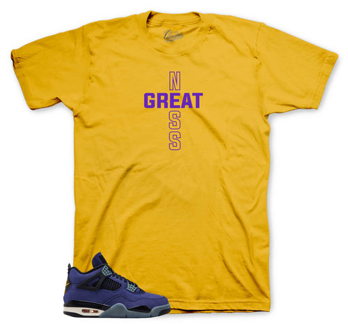 Retro 4 Imperial Purple Greatness Cross Shirt