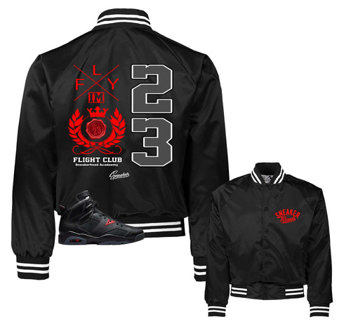 Retro 6 BIN 23 Crest Satin Jacket