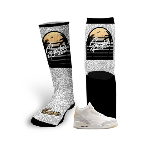 Retro 3 Craft Ivory Sunset Socks