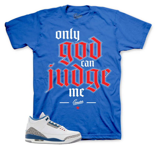 Retro 3 True Blue Only God Can Judge Me Shirt