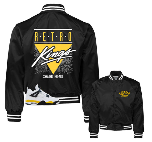 Retro 4 Tour Yellow Retro Kings Satin Jacket