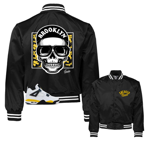 Retro 4 Tour Yellow Fresh To Death Satin Jacket