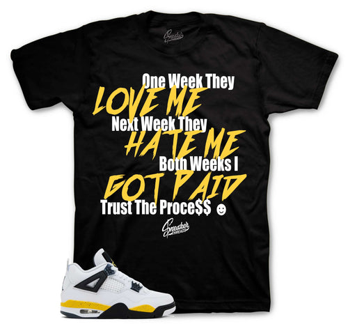 Retro 4 Tour Yellow Trust The Process Shirt