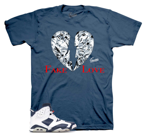 Retro 6 Olympic Fake Love Shirt