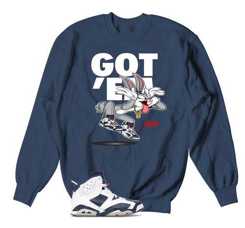Retro 6 Olympic Copped Em Sweater