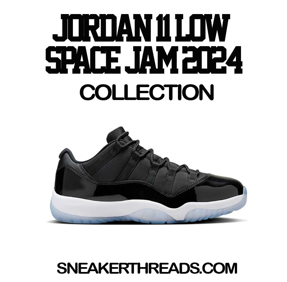 Sneaker tees match Jordan 11 Low Space Jam Varsity Royal | clean 