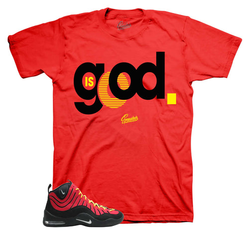 God is Good Graphic T-Shirt | Air Bakin Varsity Red