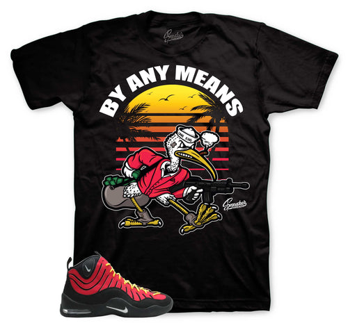 By Any Means Graphic T-Shirt | Air Bakin Varsity Red