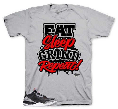 Retro 3 Black Cement Daily Routine Shirt