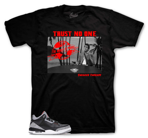 Retro 3 Black Cement Tony Knows Shirt