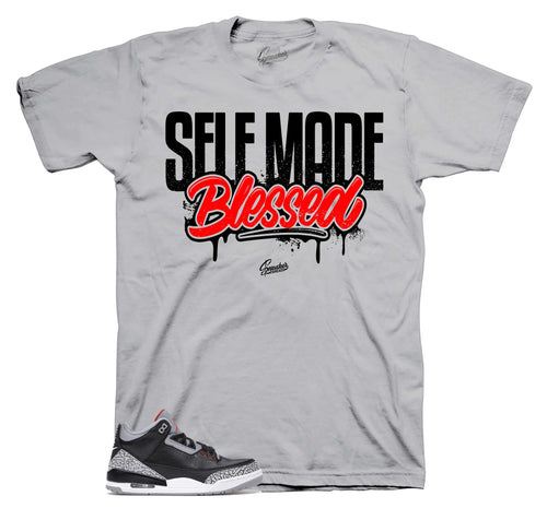 Retro 3 Black Cement Self Made Shirt