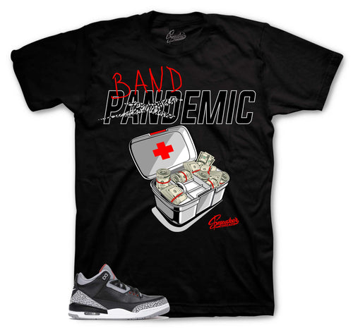 Retro 3 Black Cement Bandemic Shirt
