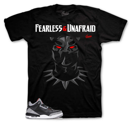 Retro 3 Black Cement Fearless Shirt