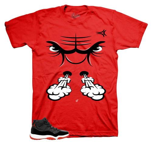 Retro 11 Bred Raging Face Shirt