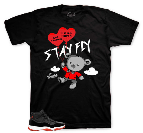 Retro 11 Bred Money Over Love Shirt