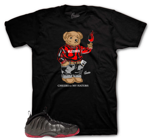 Foamposite Cough Drop Cheers Bear Shirt