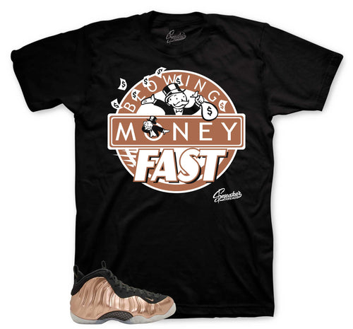 Foamposite Copper Blowing Money Fast Shirt