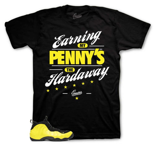 Foamposite Optic Yellow Earning Pennys Shirt