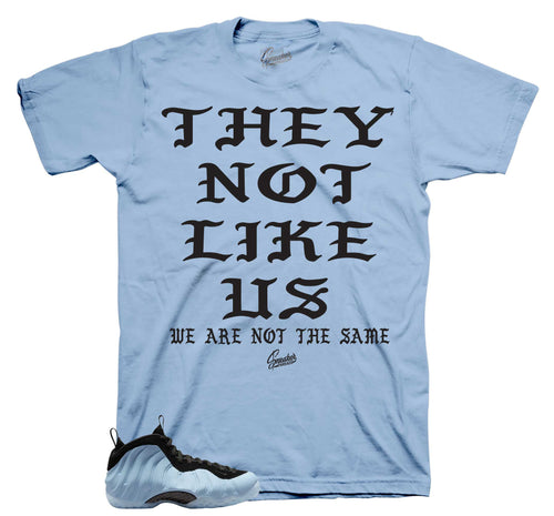 Foamposite Psychic Blue Not Like Us Shirt